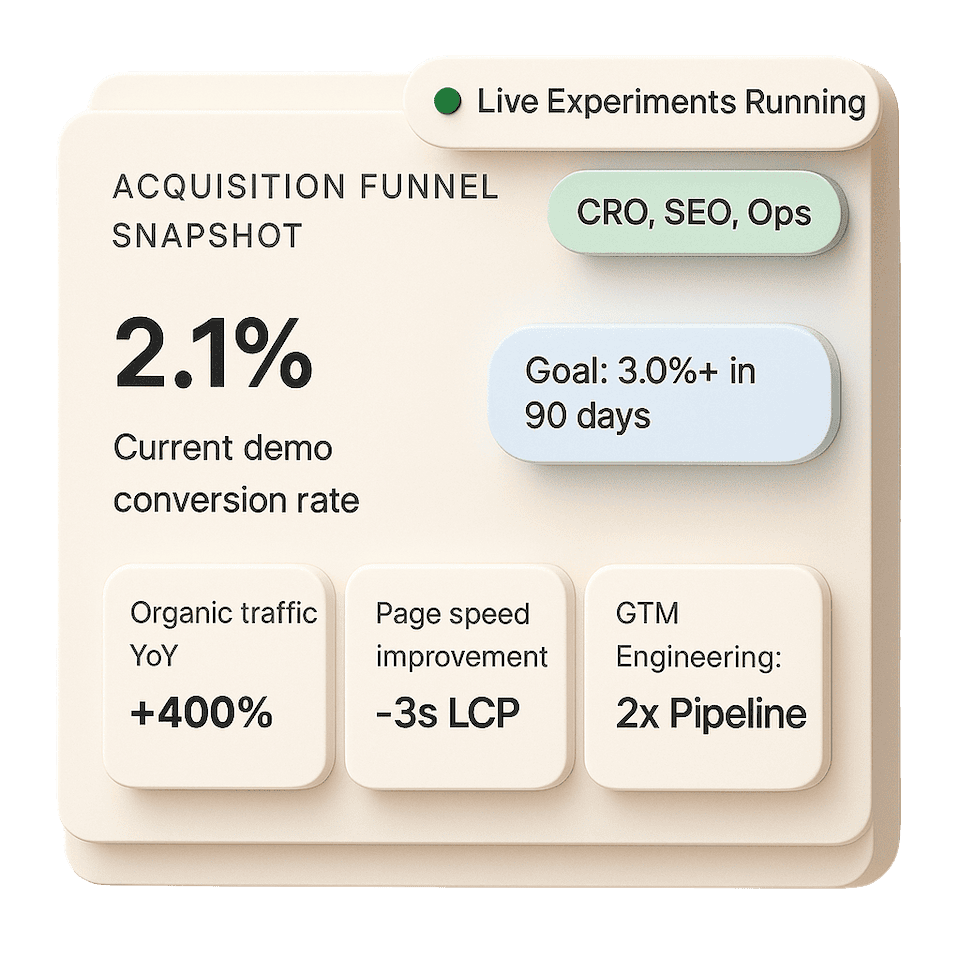 Marketing funnel and analytics visualization representing digital strategy, SEO, CRO, and MarTech services