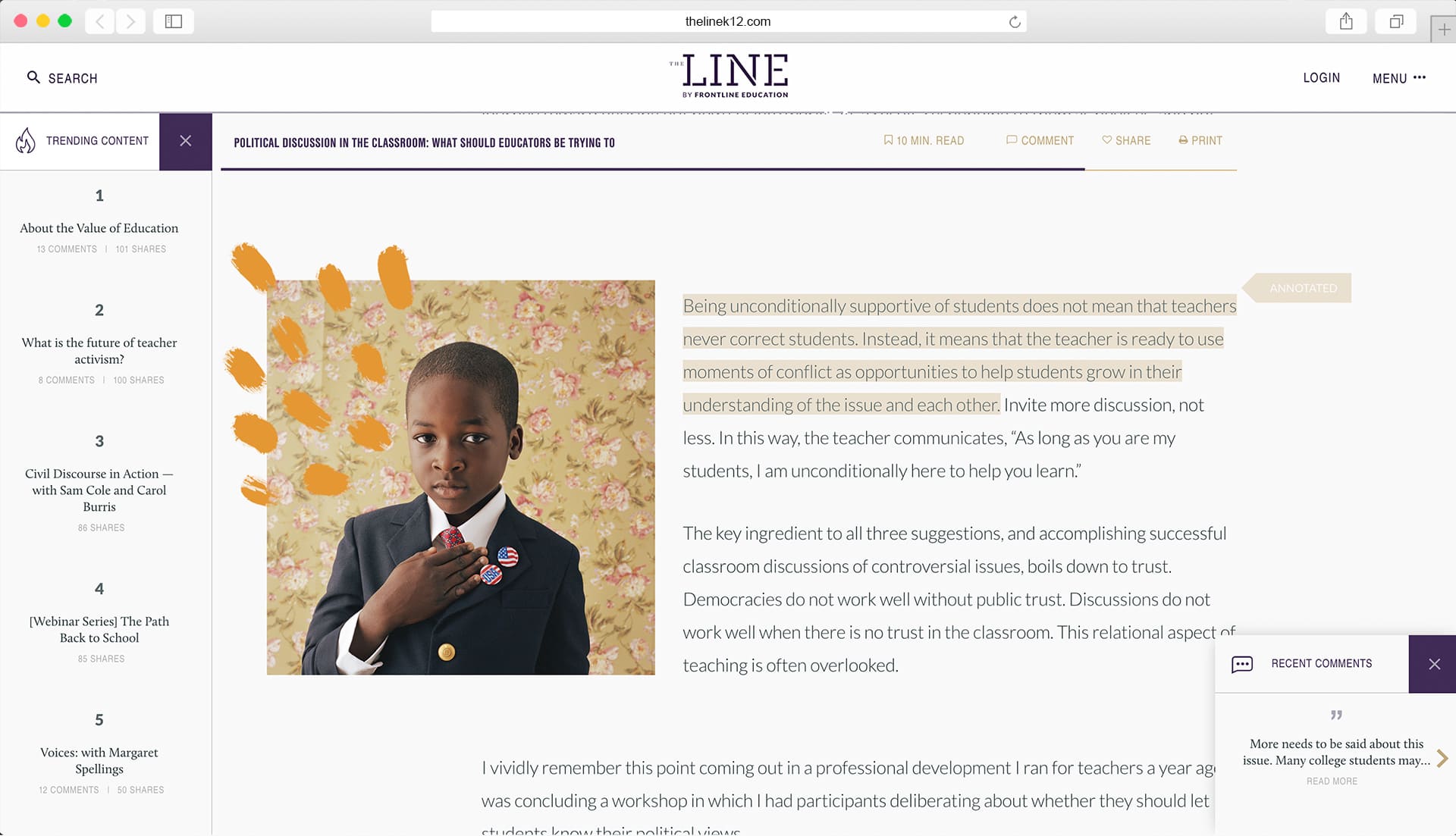 TheLineK12.com | The Line’s purpose is to offer new ideas and insight and encourage civil discourse on the most significant K-12 issues we face.